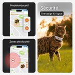Collier GPS pour chat Weenect XS blanc avec son collier élastique, vue 5