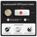 Collier GPS pour chat Weenect XS blanc avec son collier élastique, vue 8