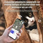 Collier traceur pour chat liiyiela F5 noir compatible Localiser dApple, vue 8
