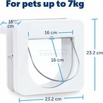 Chatière à puce PetSafe Petporte Smart Flap blanche, vue 3