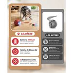 Balle électrique interactive rouge pour chat avec sa queue, vue 7
