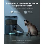 Distributeur de croquettes automatique oneisall 3,5 L noir avec gamelle inox, vue 7