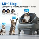 Litière autonettoyante ouverte Neakasa M1 grise, vue 4