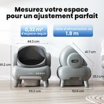 Litière autonettoyante ouverte Neakasa M1 grise, vue 8