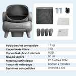 Litière autonettoyante ouverte Neakasa M1 grise, vue 9