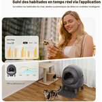 Litière autonettoyante pour chat FEELNEEDY avec capot, vue 2