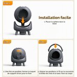 Litière autonettoyante pour chat FEELNEEDY avec capot, vue 9