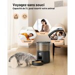 Distributeur de croquettes automatique BEMOONY noir de 3 L, vue 5