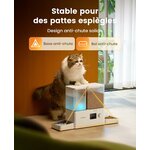 Distributeur de croquettes et deau oneisall blanc avec deux gamelles inox, vue 7