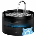 Fontaine à eau pour chat GIOTOHUN noire de 2 L avec réservoir translucide