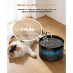 Fontaine à eau pour chat GIOTOHUN noire de 2 L avec réservoir translucide, vue 5