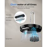 Fontaine à eau pour chat GIOTOHUN noire de 2 L avec réservoir translucide, vue 7