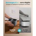 Fontaine à eau sans fil oneisall noire de 2,2 L, vue 9