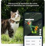 Traceur GPS pour chat Tractive marron avec son collier, vue 5