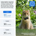 Traceur GPS pour chat Tractive marron avec son collier, vue 6