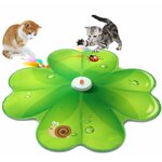 Jouet interactif pour chat FEELNEEDY vert en forme d'escargot