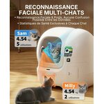 Litière autonettoyante PETKIT Purobot Max Pro 2 grise avec caméra, vue 4
