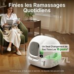Litière autonettoyante PETKIT Purobot Max 3 blanche à grande ouverture, vue 3