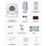 Litière autonettoyante PETKIT Purobot Ultra blanche avec caméra HD, vue 8