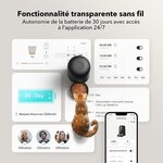 Distributeur de croquettes PETLIBRO Air noir avec gamelle en inox, vue 3