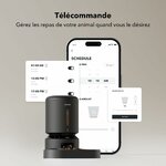Distributeur de croquettes PETLIBRO noir à caméra et deux gamelles en inox, vue 6