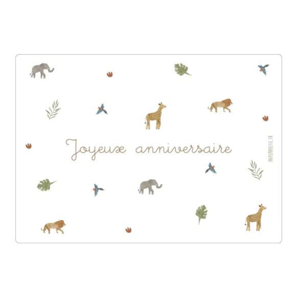 Carte anniversaire safari