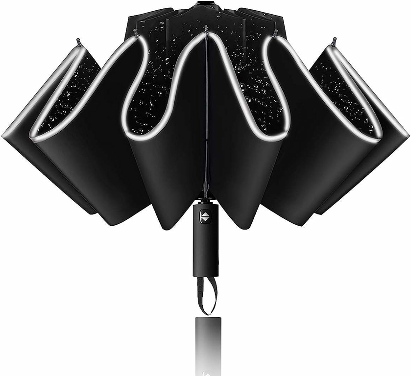 ALAZA U Life Parapluie aquatique noir lune étoile sirène