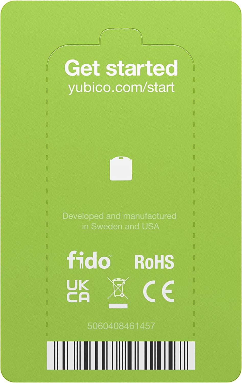 YubiKey 5 Nano Package back