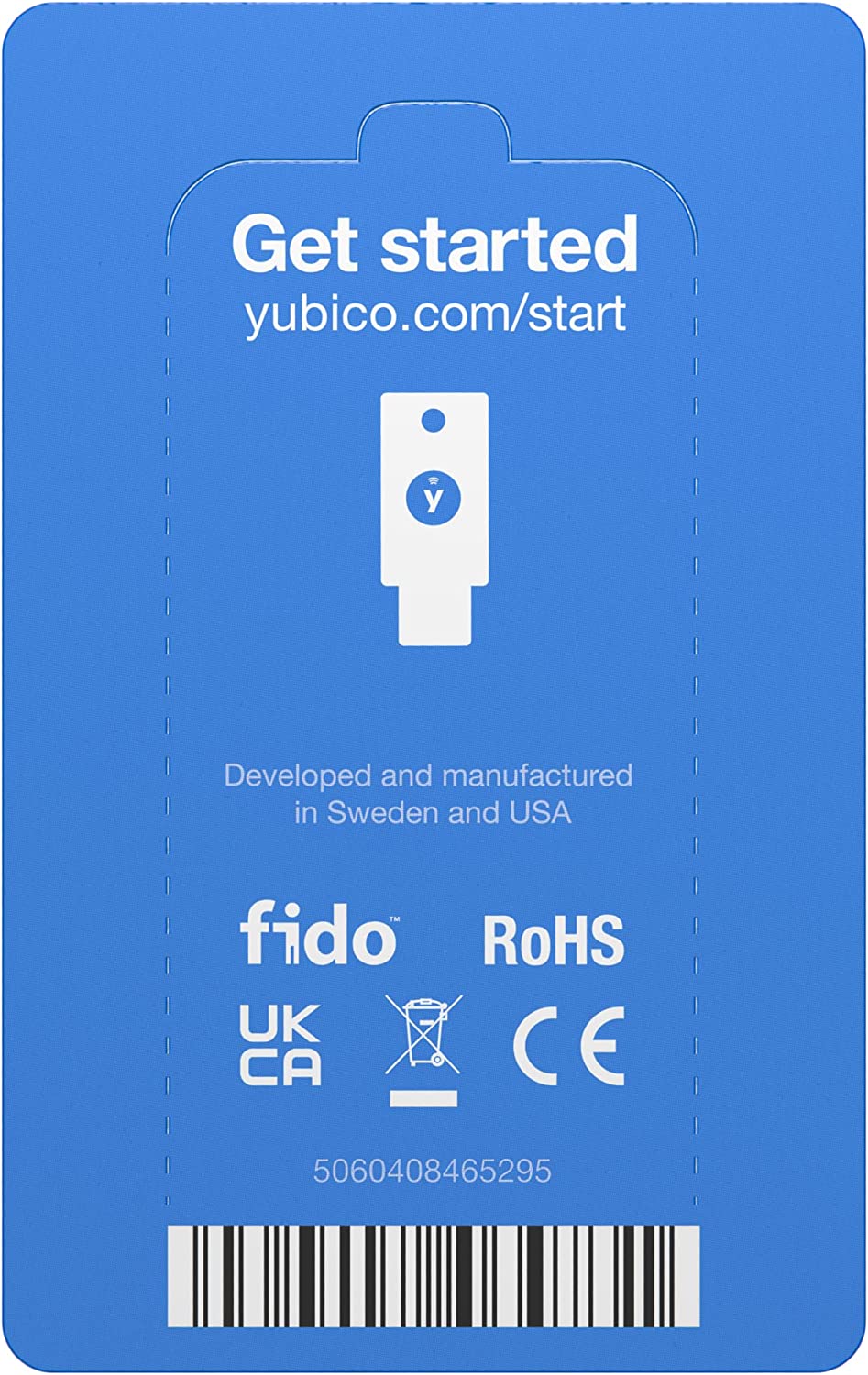 YubiKey Security Key NFC package back