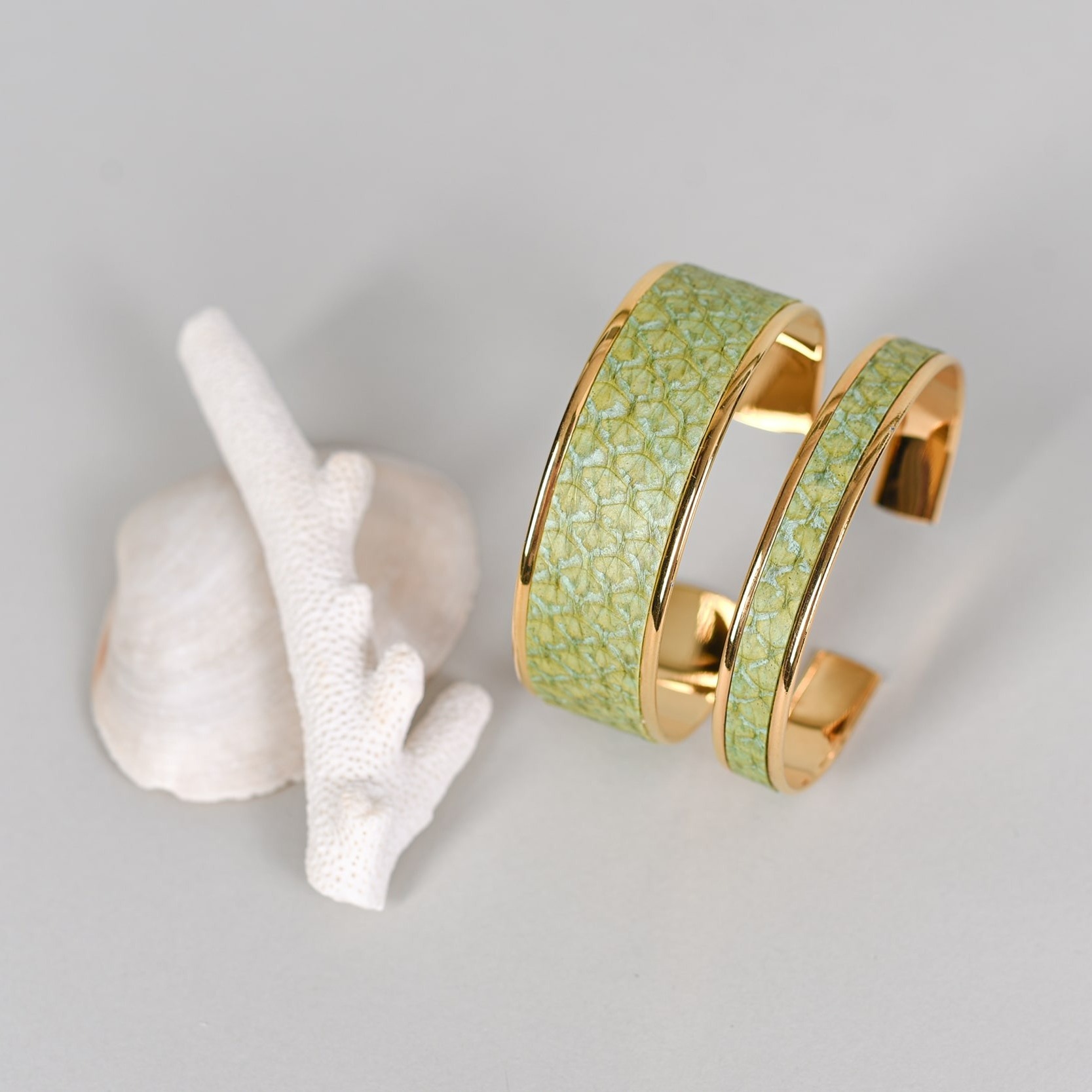 largeur-bracelet-manchette-cuir-saumon-lime