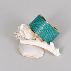 Bracelet Manchette Métal Argenté Avec Pierres Turquoises Et Motif Edelweiss - Style Bohème Vintage