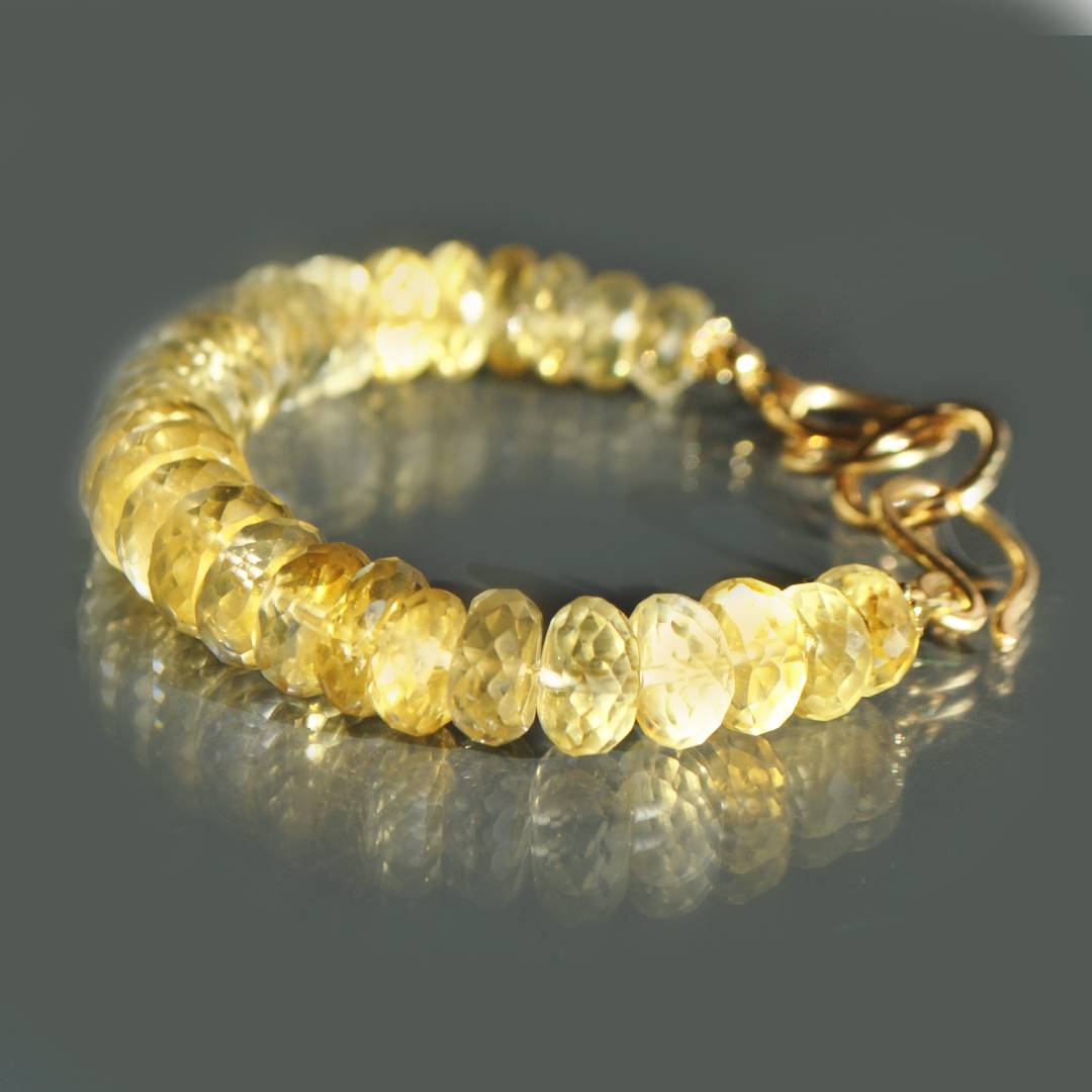 Bracelet Citrine rondelle -3