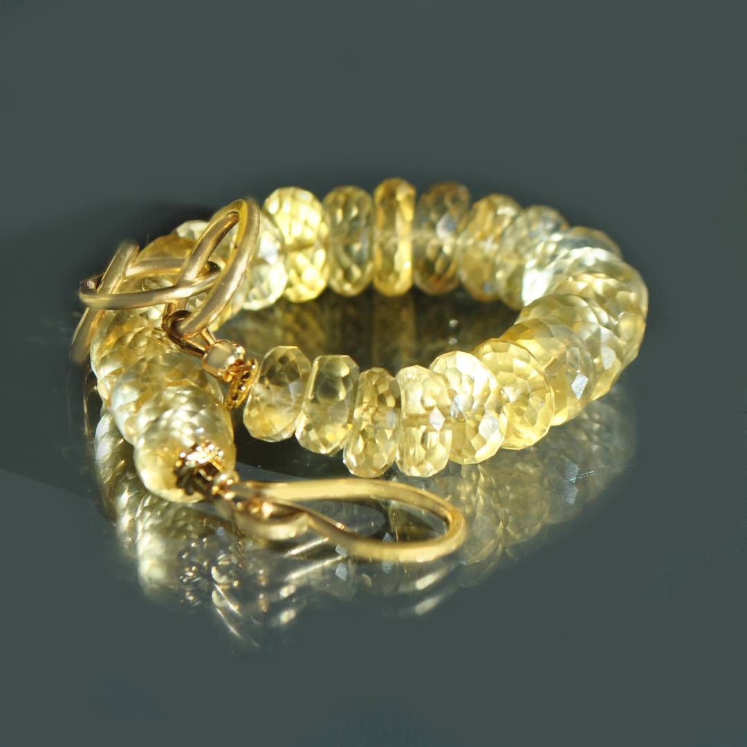 Bracelet Citrine rondelle -7