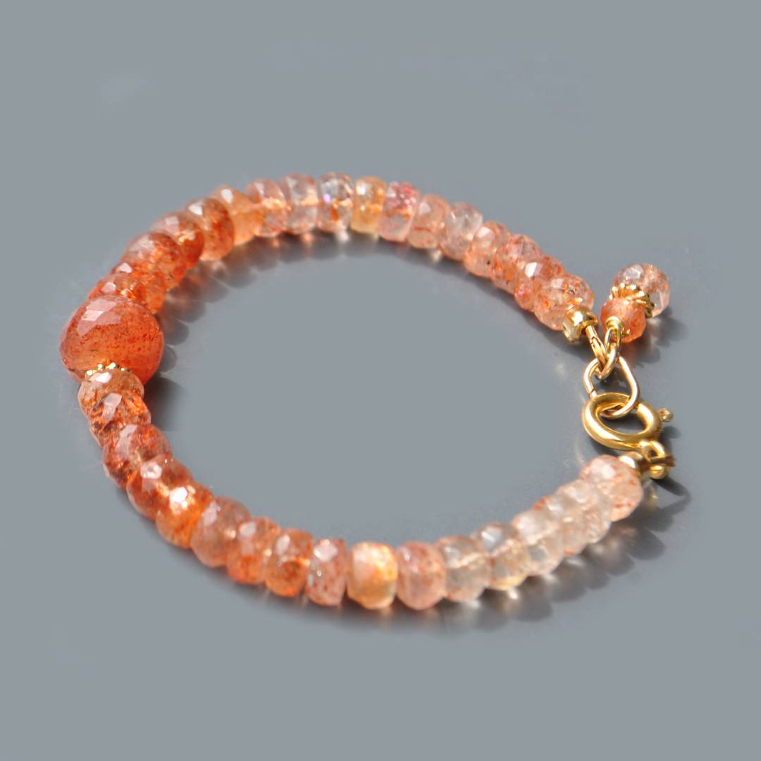 bracelet pierre de soleil orange-7