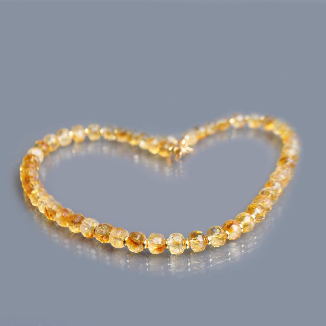 collier citrine topaze or