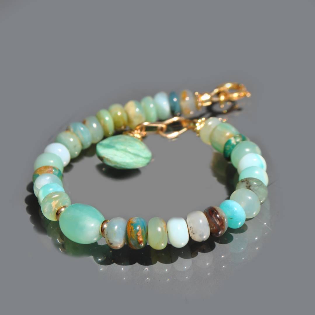 bracelet opale bleue du pérou or-5