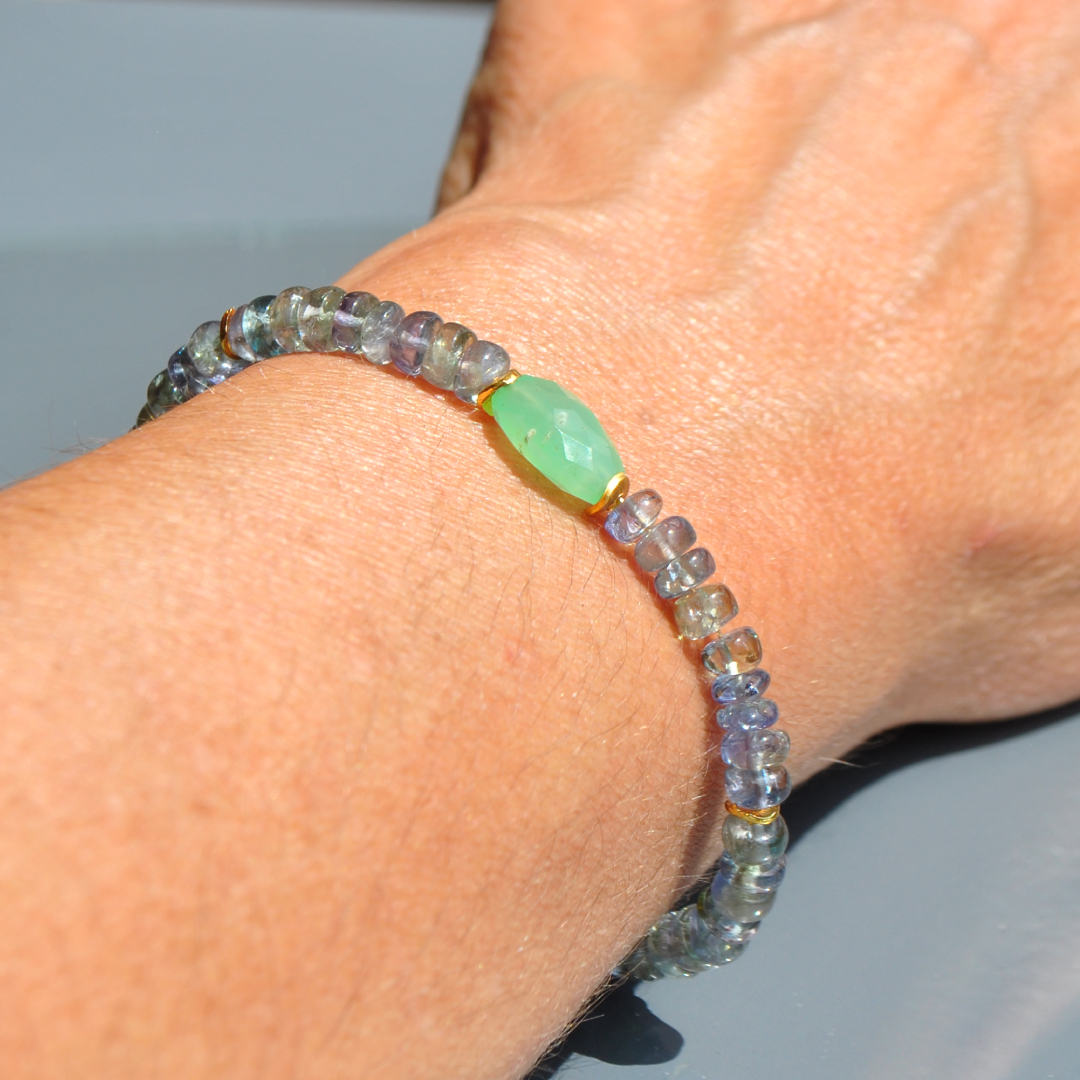 bracelet tanzanite chrysoprase-8 projet