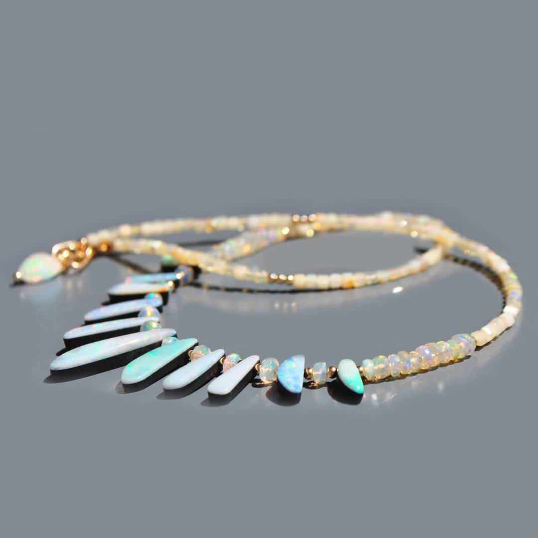 collier opale boulder doublet -6