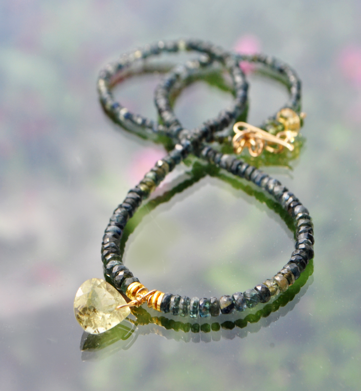 Collier Saphir vert Heliodore-3