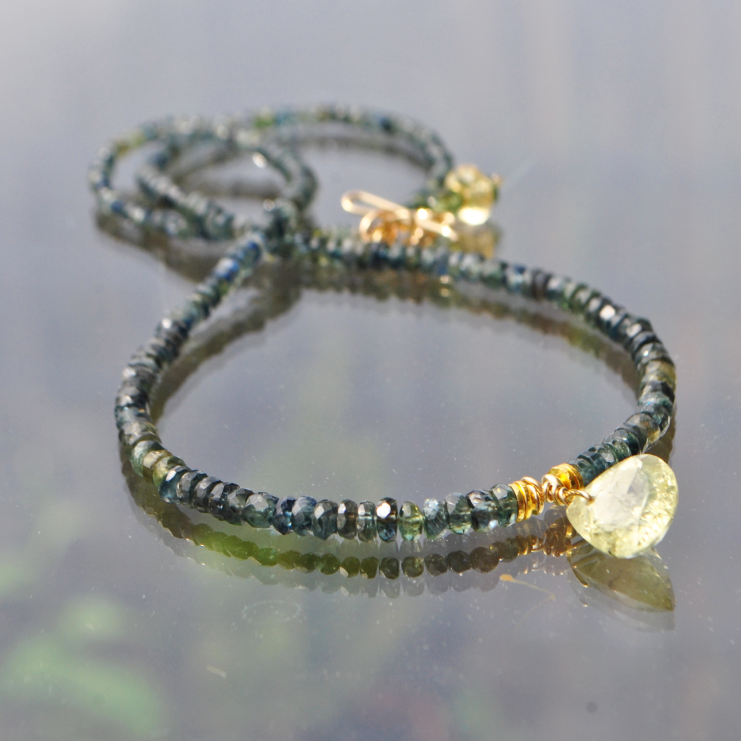 Collier Saphir vert Heliodore-4