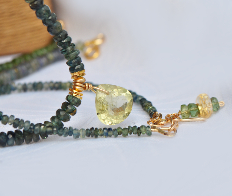 Collier Saphir vert Heliodore-10