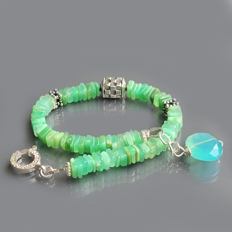bracelet chrysoprase -A