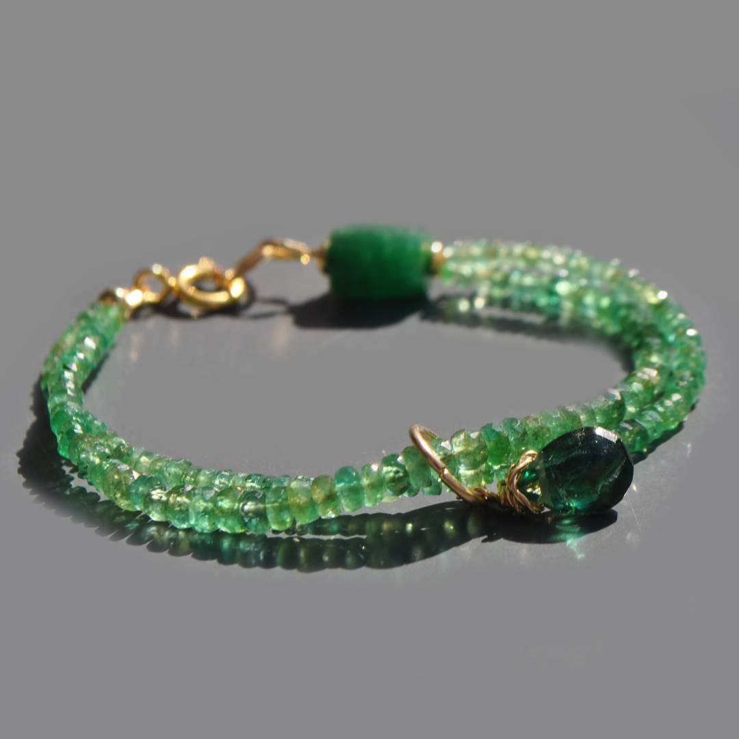 bracelet double en emeraude-4