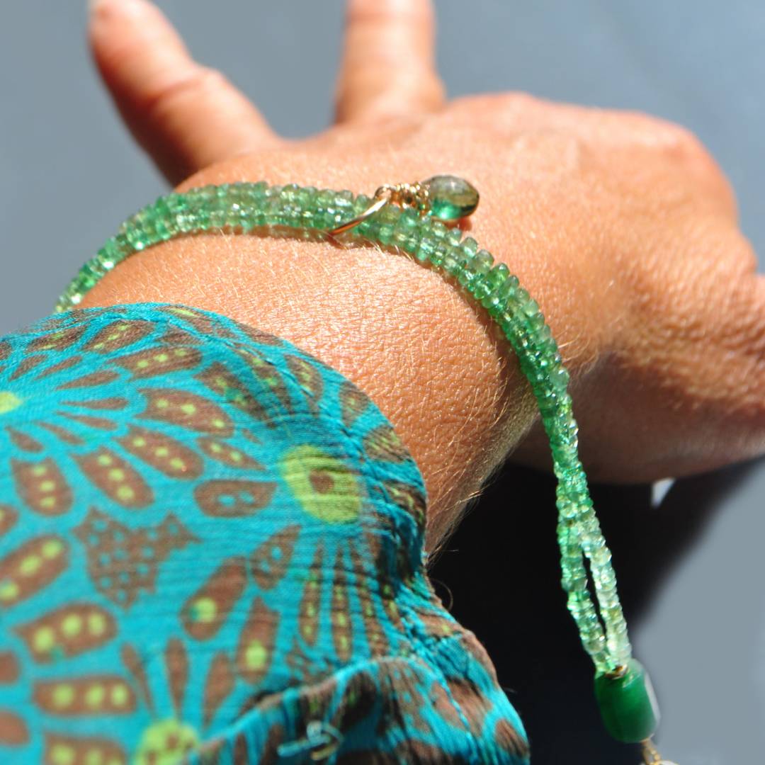 bracelet double en emeraude-8