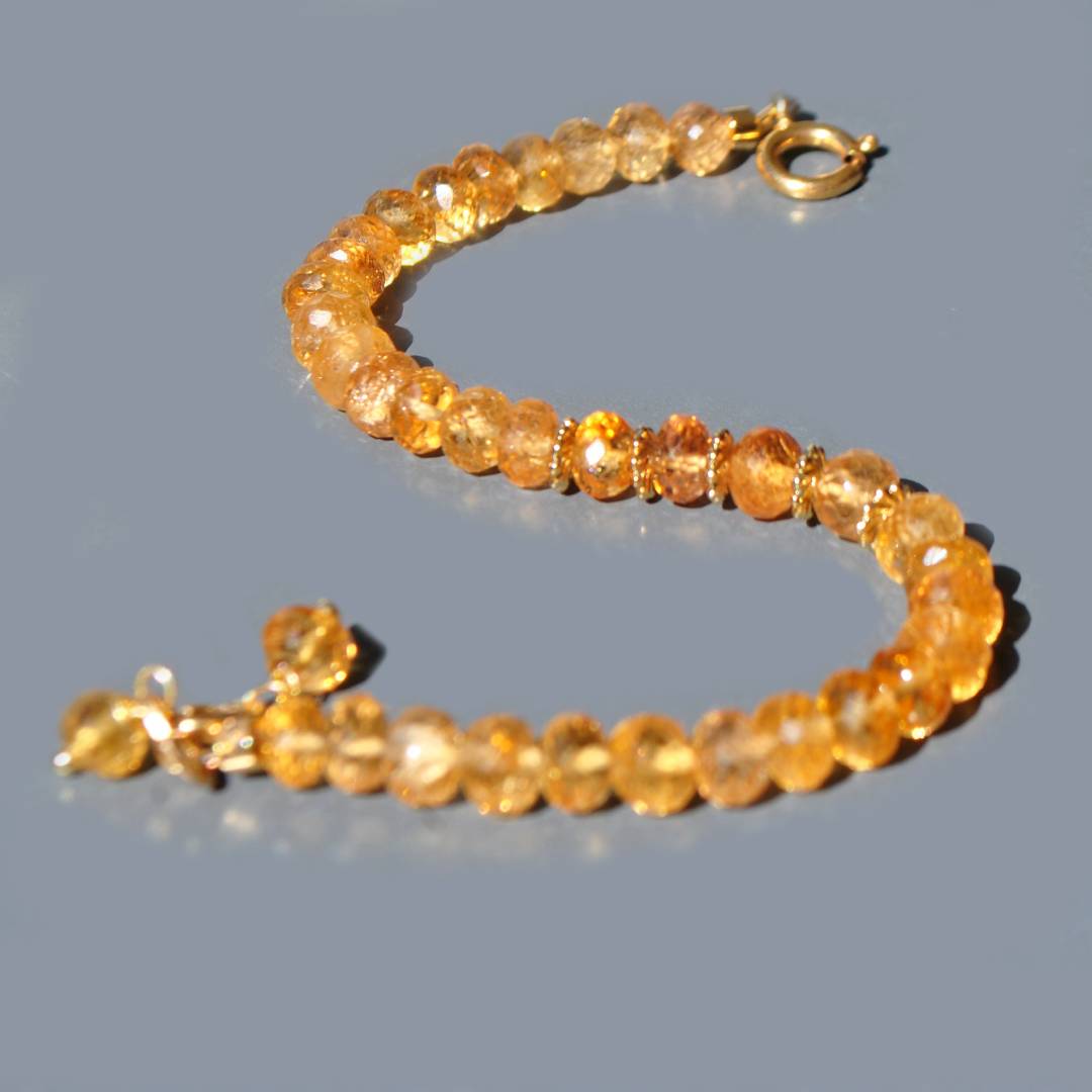 bracelet topaze impériale unique