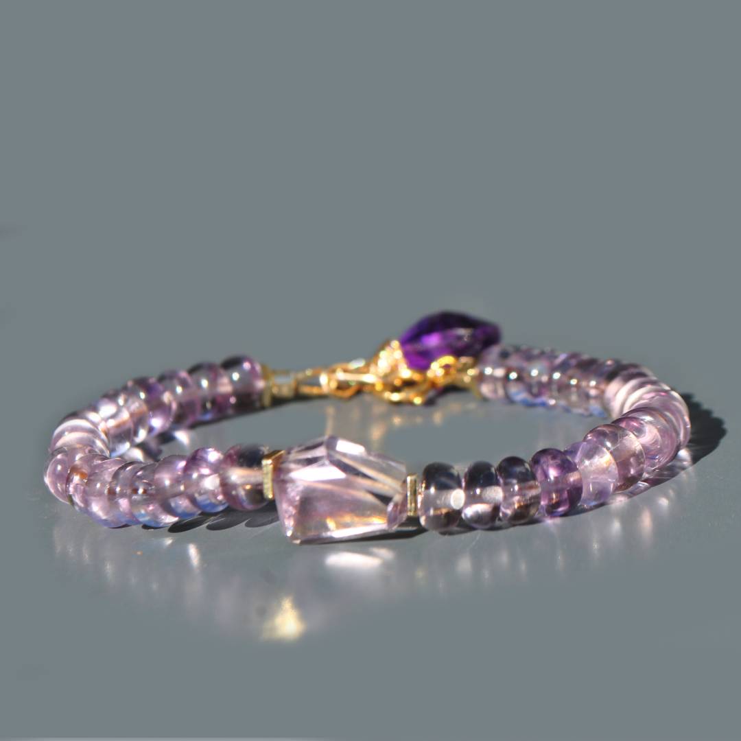bracelet amethyste rose ametrine