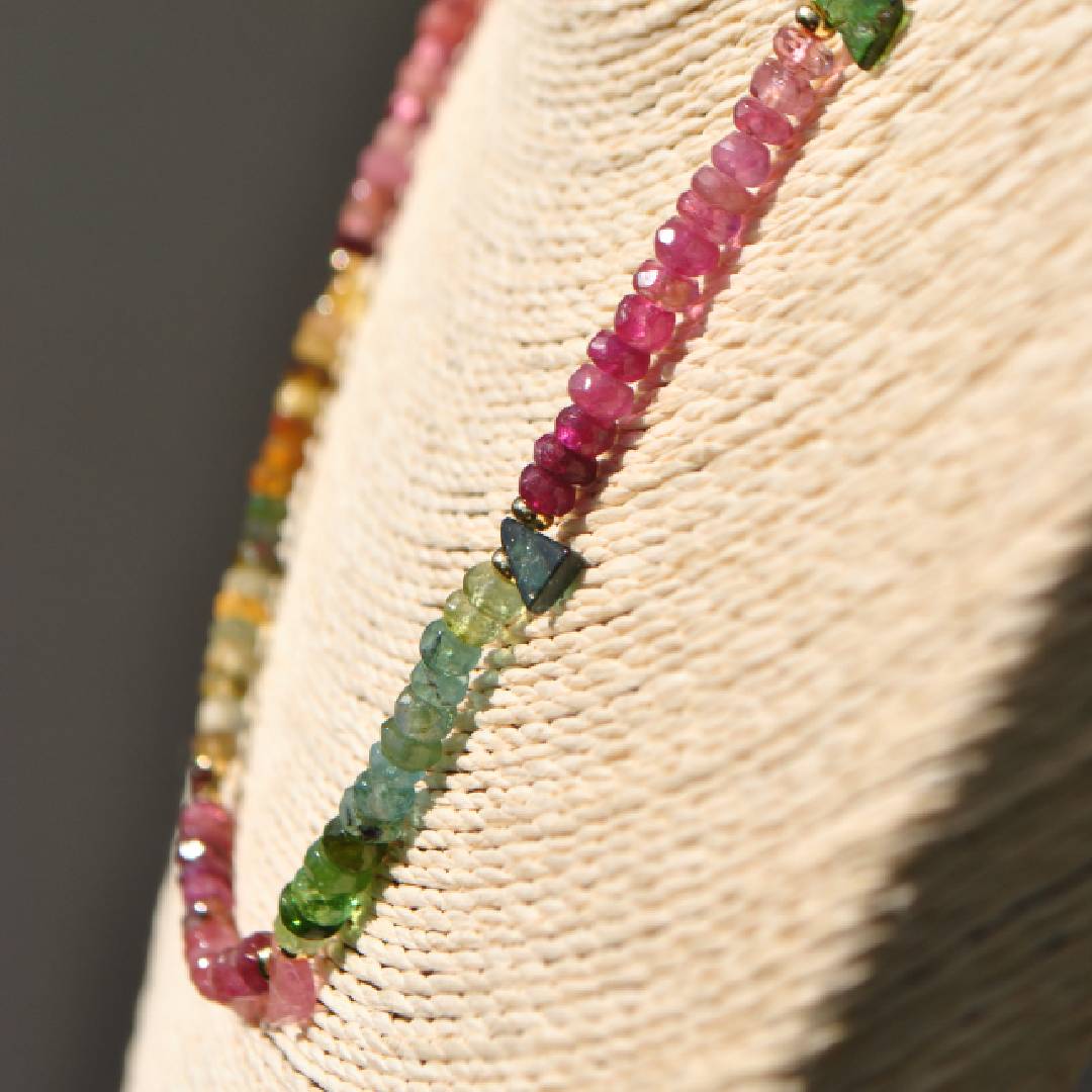 Collier tourmaline multi grenat brut-9