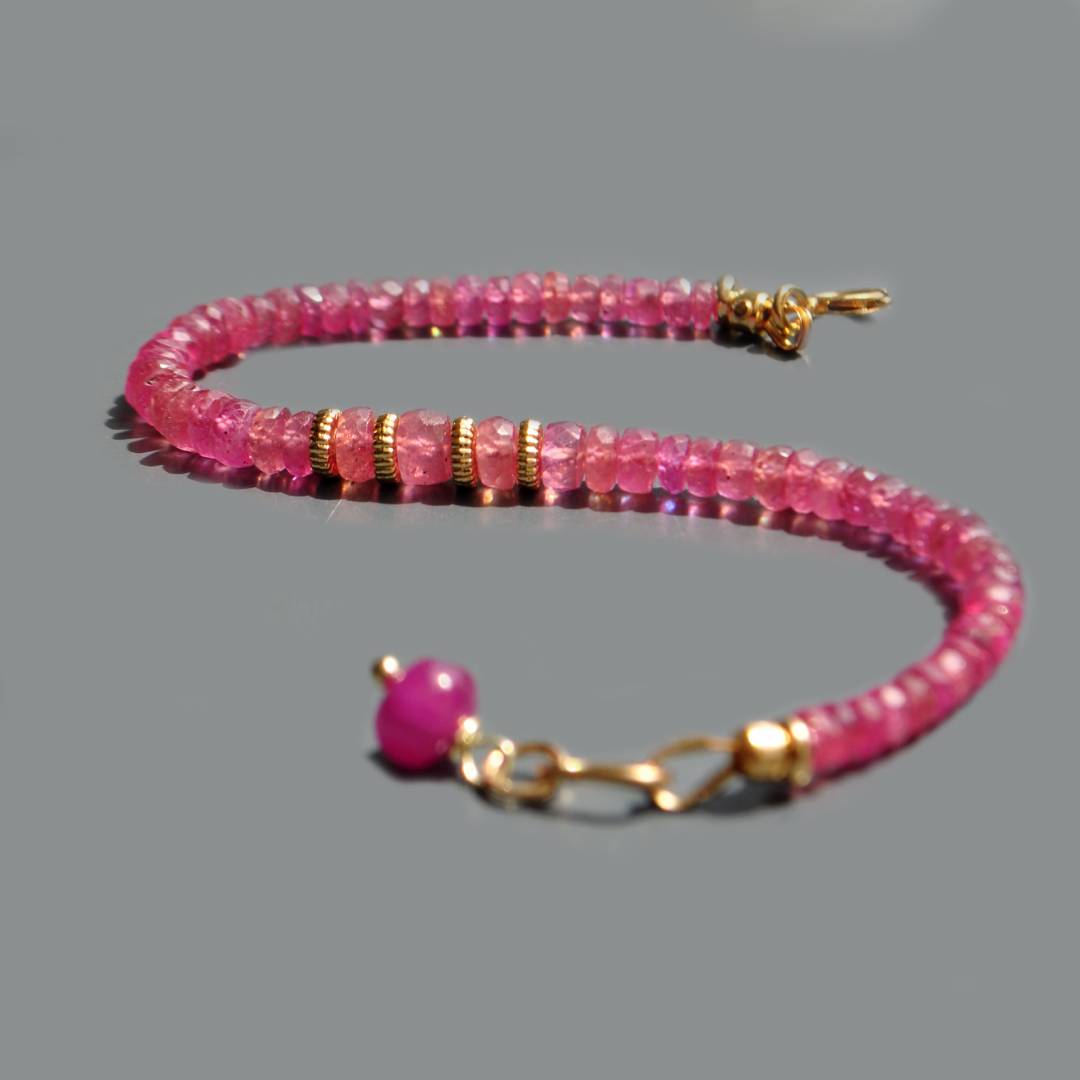 bracelet saphirs rose -2