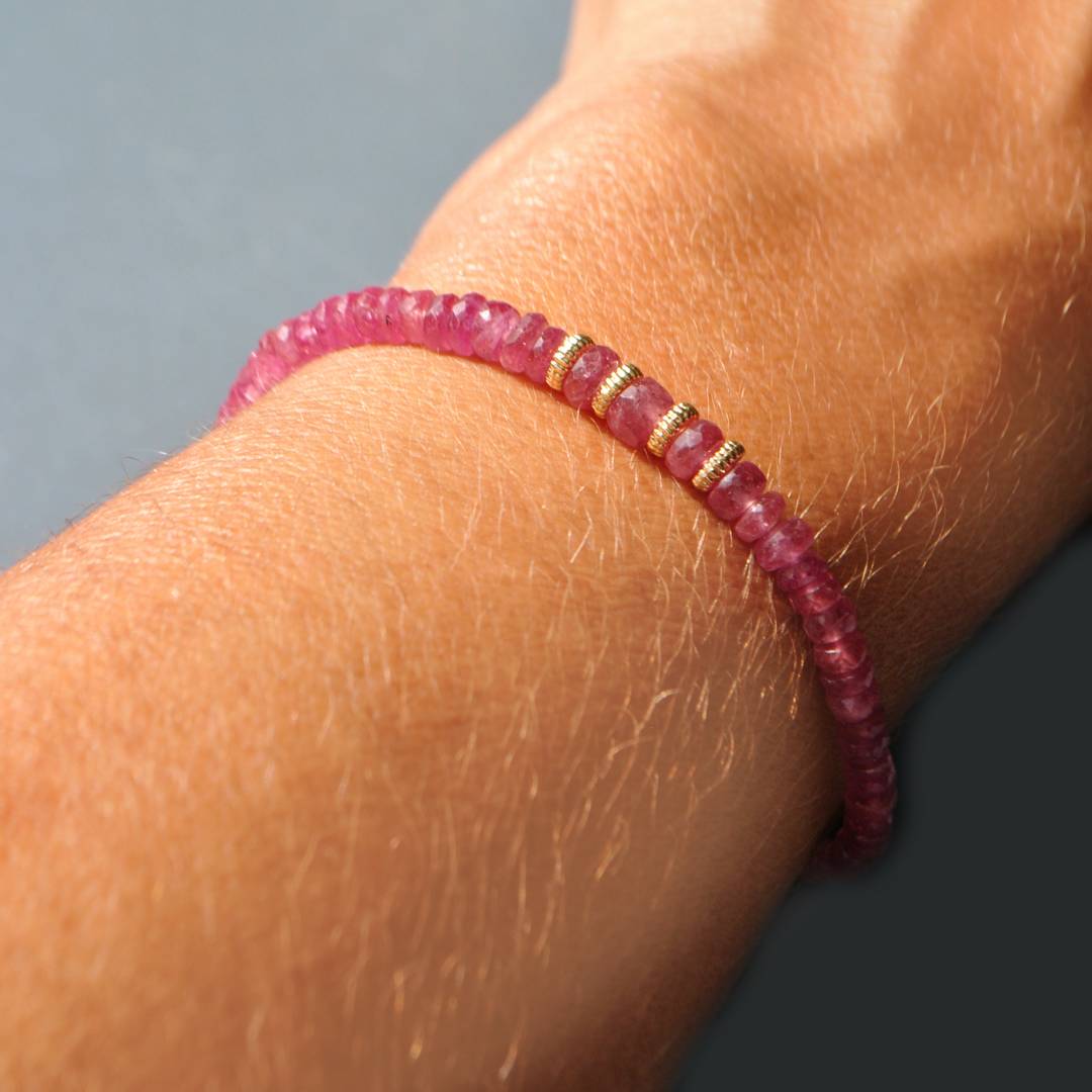 bracelet saphirs rose -B