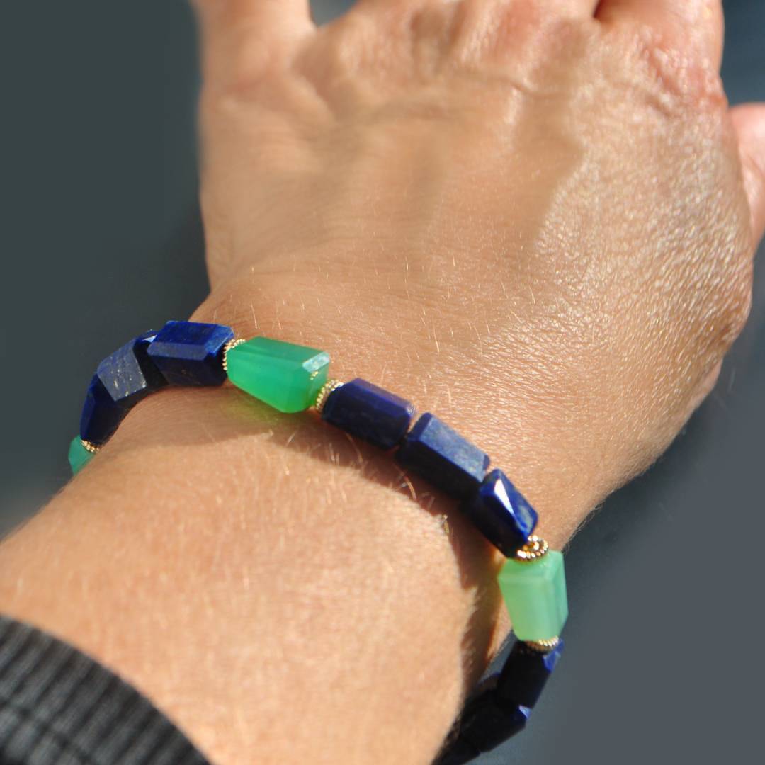 bracelet lapis opale nuggets6